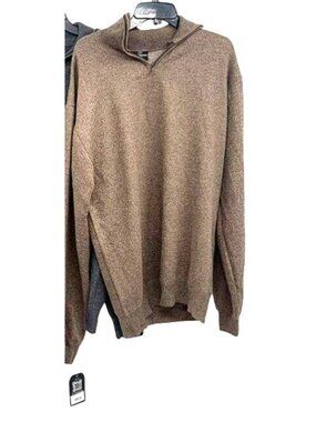 Real Essentials Brown Men's 1/4 Zip Sweater NWT Size 3XL